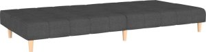 vidaXL 2-osobowa kanapa rozkładana, ciemnoszara, tapicerowana tkaniną 6