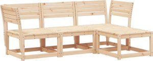 vidaXL 4-częsciowy zestaw mebli ogrodowych, lite drewno sosnowe 2