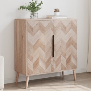 vidaXL Komoda, dąb sonoma, 80x38,5x88 cm, materiał drewnopochodny Lumarko! 1