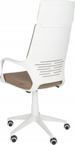 Krzesło biurowe Beliani Krzesło biurowe regulowane brązowo-białe DELIGHT 4