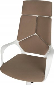 Krzesło biurowe Beliani Krzesło biurowe regulowane brązowo-białe DELIGHT 5