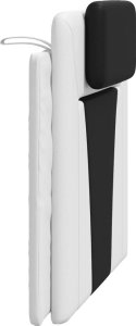 vidaXL Poduszka na wezgłowie, biało-czarna, 100 cm, sztuczna skóra 6