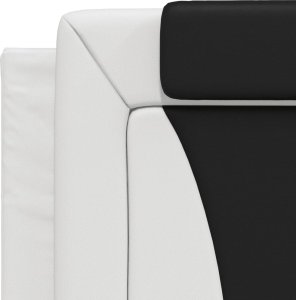 vidaXL Poduszka na wezgłowie, biało-czarna, 100 cm, sztuczna skóra 8