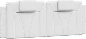 vidaXL Poduszka na wezgłowie, biała, 120 cm, sztuczna skóra 2