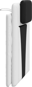 vidaXL Poduszka na wezgłowie, biało-czarna, 90 cm, sztuczna skóra 6