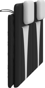 vidaXL Poduszka na wezgłowie, czarno-biała, 120 cm, sztuczna skóra 6