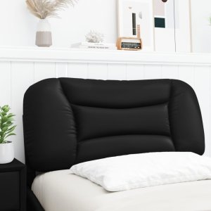 vidaXL Poduszka na wezgłowie, czarna, 90 cm, sztuczna skóra 3