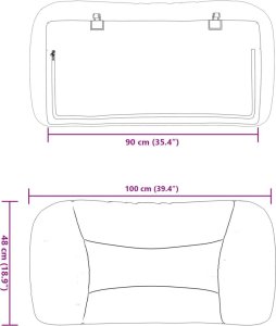 vidaXL Poduszka na wezgłowie, kremowa, 90 cm, tkanina 10