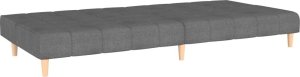 vidaXL Rozkładana kanapa 2-osobowa, jasnoszara, tapicerowana tkaniną 6