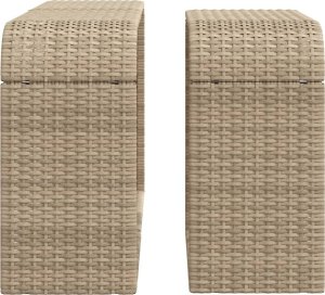 Szafa ogrodowa vidaXL Półki, 2 szt., beżowe, polirattan 5