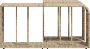 Szafa ogrodowa vidaXL Półki, 2 szt., beżowe, polirattan 6