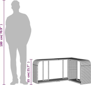 Szafa ogrodowa vidaXL Półki, 2 szt., beżowe, polirattan 10