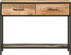 vidaXL Stolik konsolowy, 100x35x76 cm, lite drewno mango i żelazo 3