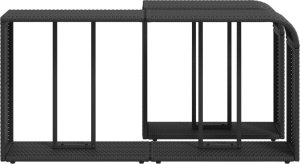 Szafa ogrodowa vidaXL Szafki, 2 szt., czarne, polirattan 6