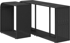 Szafa ogrodowa vidaXL Szafki, 2 szt., czarne, polirattan 7