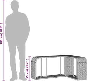 Szafa ogrodowa vidaXL Szafki, 2 szt., czarne, polirattan 10