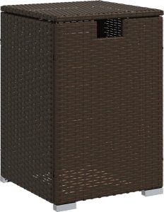 vidaXL Stolik/osłona z na butlę, brązowy, 40x40x60 cm, polirattan 2