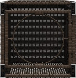 vidaXL Stolik/osłona z na butlę, brązowy, 40x40x60 cm, polirattan 8