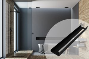 Rea Półka łazienkowa prysznicowa SF02 60cm czarny mat 7