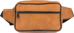 Beltimore Męska saszetka biodrówka nerka na pas regulowana skóra eko camelowa F48 3