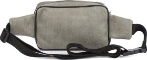 Beltimore Męska saszetka biodrówka nerka na pas regulowana skóra eko szara F48 4