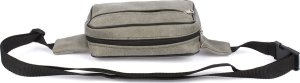 Beltimore Męska saszetka biodrówka nerka na pas regulowana skóra eko szara F48 5