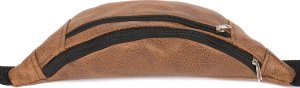 Beltimore Męska saszetka biodrówka nerka na pas regulowana brązowa F49 5
