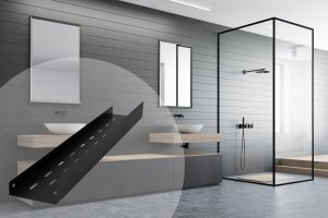 Rea Półka łazienkowa prysznicowa SF04 60cm czarny mat 9