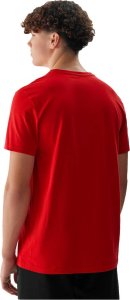4f T-shirt męski 4F Koszulka regular z nadrukiem czerwony S 4
