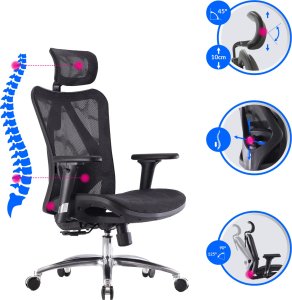 Krzesło biurowe Angel kalistO Grafitowe 13