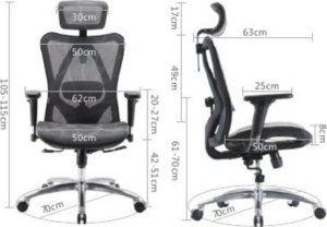 Krzesło biurowe Angel kalistO Grafitowe 15