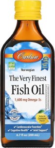 Carlson Labs Carlson Labs Olej rybi norweski, 1600 mg Omega-3, cytrynowy - 200 ml 1