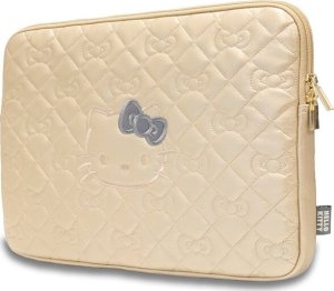 Etui Sourcing Hello Kitty Sleeve HKCSZPEKHBPD 14" gold/gold Zip PU Quilted Bows 2