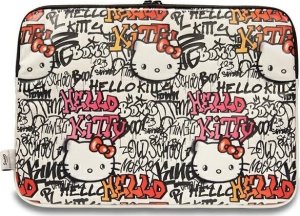 Etui Sourcing Hello Kitty Sleeve HKCSZPDGPTE 14" beige/beige Zip PU Tags Graffiti 3