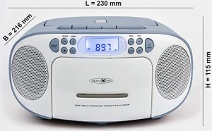 Radioodtwarzacz Reflexion RCR2260DAB Boombox biały/niebieski 3