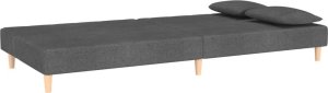 vidaXL 2-osobowa kanapa, 2 poduszki, ciemnoszara, tapicerowana tkaniną 6