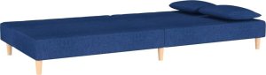 vidaXL 2-osobowa kanapa, 2 poduszki, niebieska, tapicerowana tkaniną 6