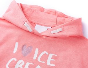 vidaXL Bluza dziecięca z kapturem, jasnoróżowa, 116 3