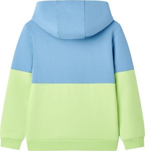 vidaXL Bluza dziecięca z kapturem, niebieski i pastelowy żółty, 104 2