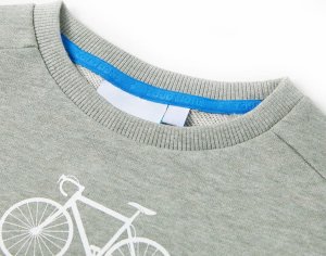 vidaXL Bluza dziecięca, jasne khaki melanżowe, 104 3