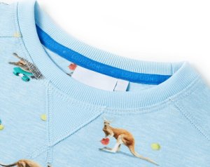 vidaXL Bluza dziecięca, jasnoniebieski melanż, 104 3