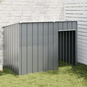 vidaXL Buda dla psa, z dachem, antracytowa, 153x91x110 cm, stal 1