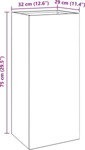 vidaXL Donica antracytowa 32x27,5x75 cm cold rolled steel 9