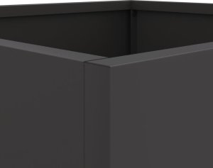 vidaXL Donica, czarna, 32x27,5x75 cm, stal walcowana na zimno 9