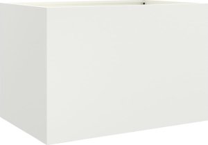 vidaXL Donica, biała, 62x40x39 cm, stal walcowana na zimno 7