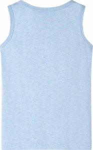 vidaXL Dziecięca koszulka bez rękawów, jasnoniebieski melanż, 104 2