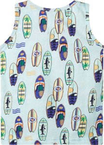 vidaXL Dziecięca koszulka bez rękawów, jasnoniebieski melanż, 104 2