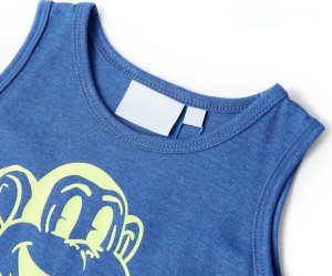 vidaXL Dziecięca koszulka bez rękawów, niebieski melanż, 128 3