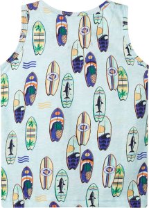 vidaXL Dziecięca koszulka bez rękawów, jasnoniebieski melanż, 128 2