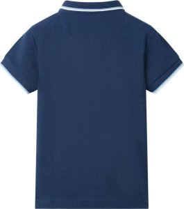 vidaXL Koszulka dziecięca polo, ciemnoniebieska, 116 2